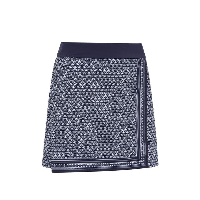 Callaway Womens Scarf Geo Print Asymmetrical Skort - Peacoat