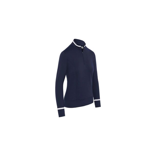 Callaway Womens Thermal LS Colourblock Pullover - Peacoat
