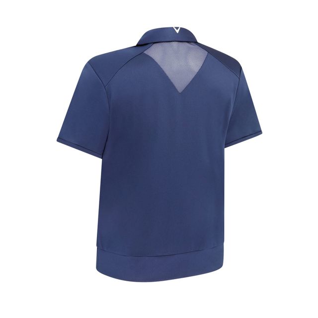 Callaway Womens Waist Length Mesh Detail Polo - Peacoat