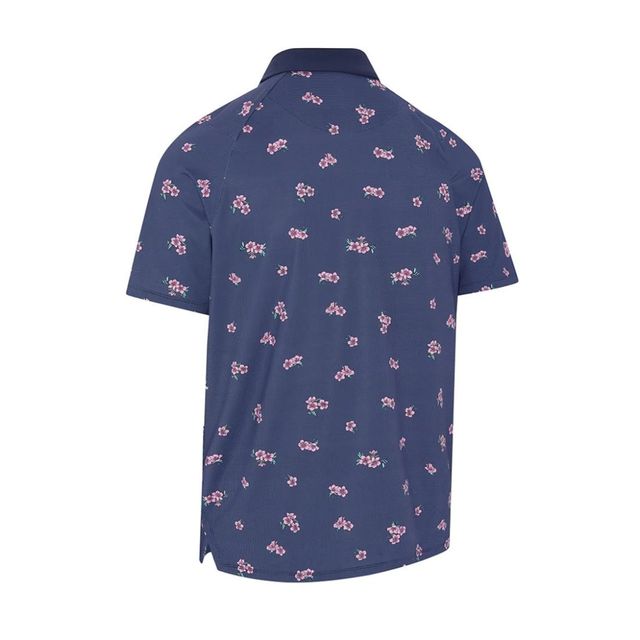Callaway Mens Azalea Gingham Polo Shirt - Peacoat