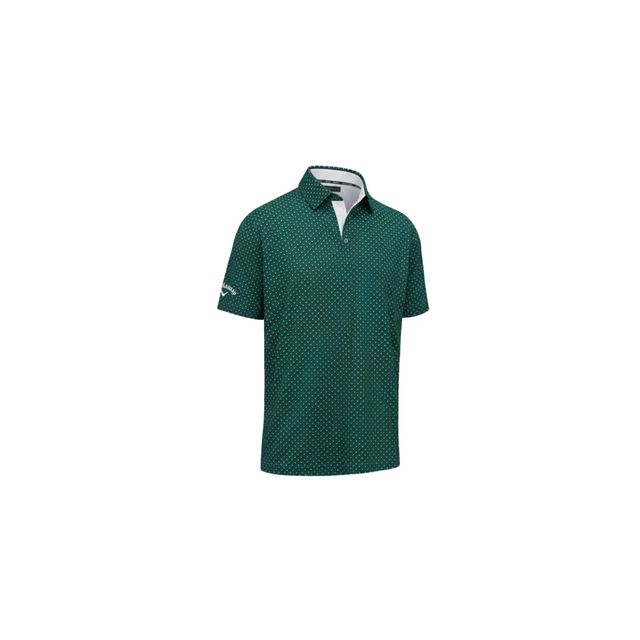 Callaway Mens TM Chev Printed Polo Shirt - Galapagos Green
