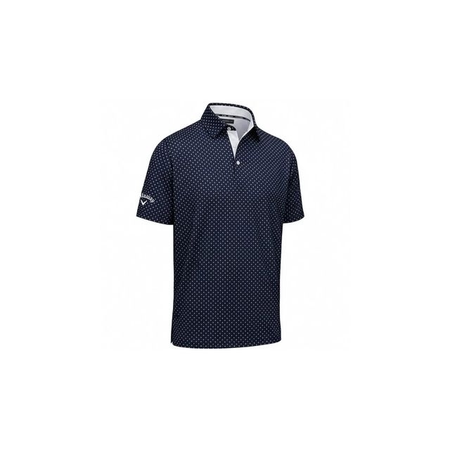 Callaway Mens TM Chev Printed Polo Shirt - Peacoat