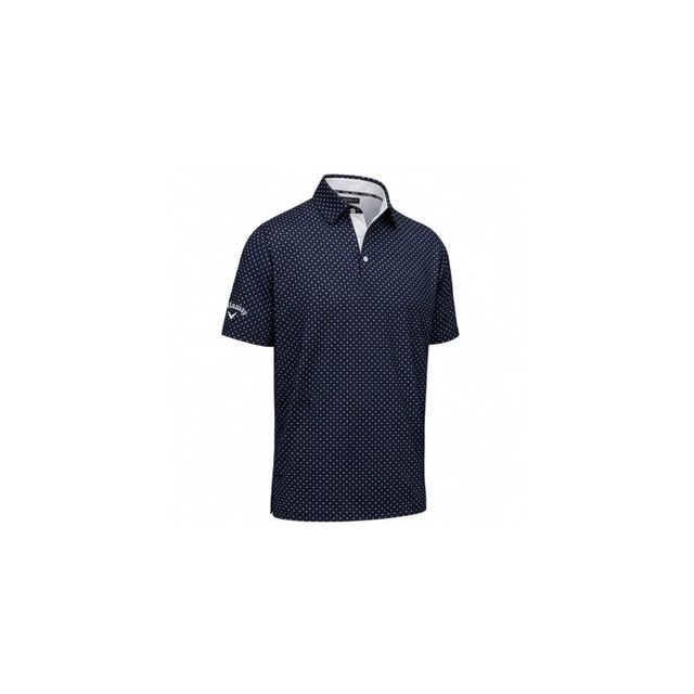 Callaway Mens TM Chev Printed Polo Shirt - Peacoat
