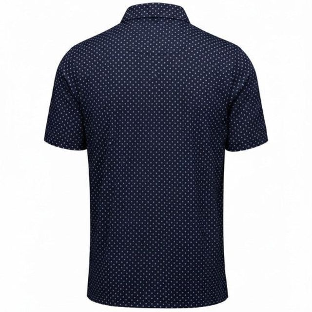 Callaway Mens TM Chev Printed Polo Shirt - Peacoat