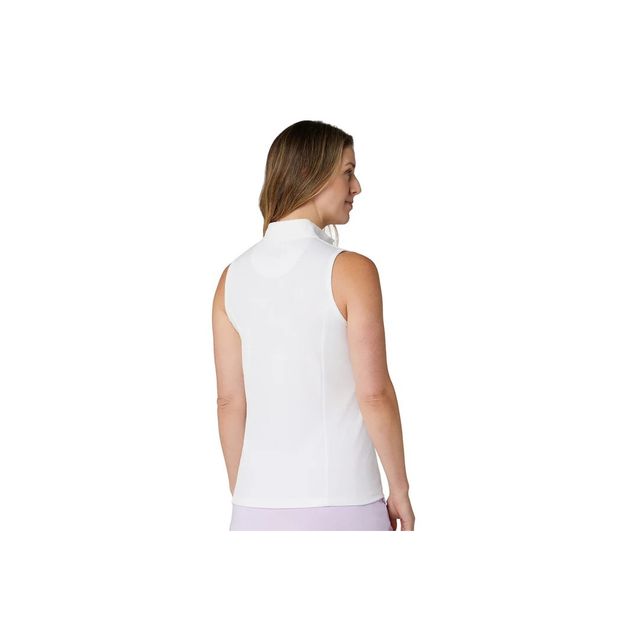 Callaway Womens Sleeveless Rib Play Polo - Brilliant White