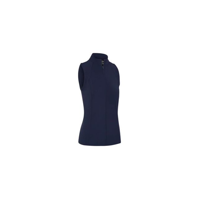 Callaway Womens Sleeveless Rib Play Polo - Peacoat