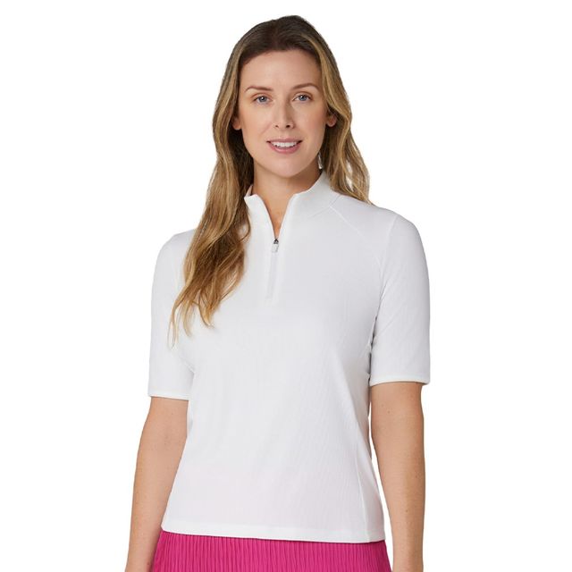 Callaway Womens Rib Play Polo - Brilliant White