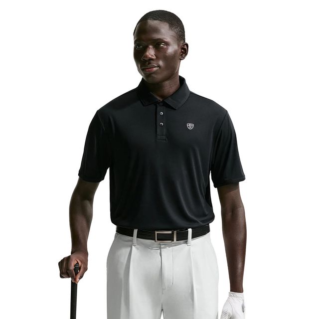 Nike Mens Par 5 Solid Polo Shirt - Black