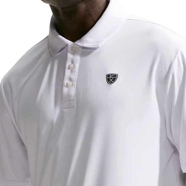 Nike Mens Par 5 Solid Polo Shirt - White