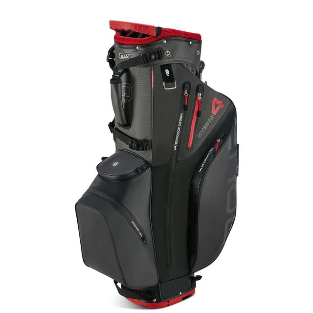 Big Max Aqua Hybrid 4 Standbag - Black/Charcoal/Red
