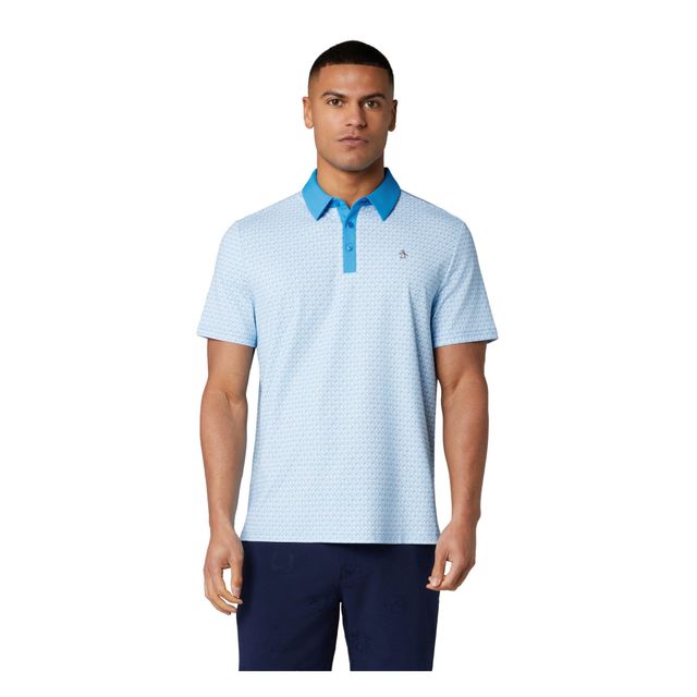 Original Penguin Mens Pete´s Tee Time Polo Shirt -  Malibu Blue
