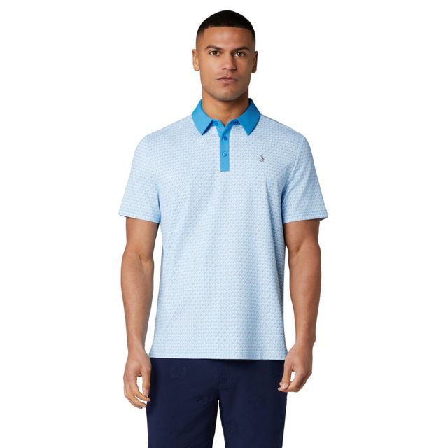 Original Penguin Mens Pete´s Tee Time Polo Shirt -  Malibu Blue