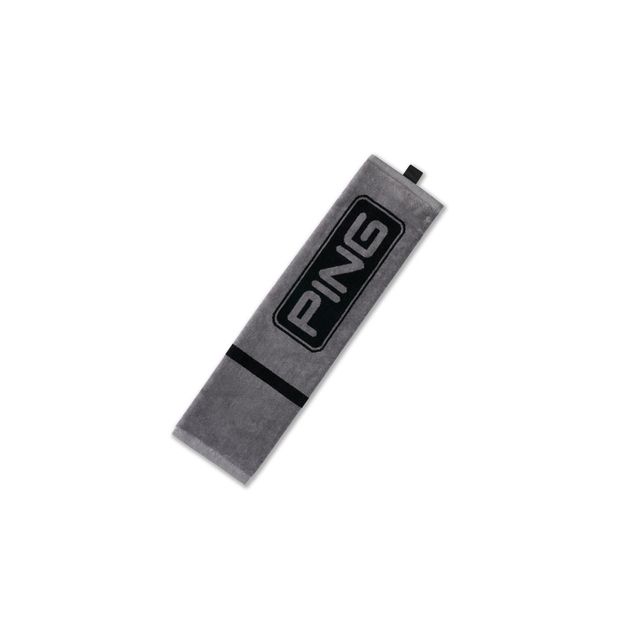 Ping Trifold Towel 2026 - Dark Grey/Black
