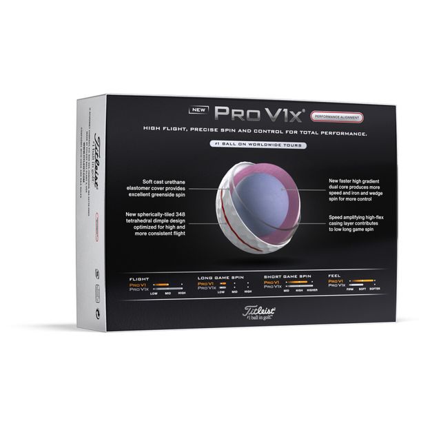 Titleist 2025 Pro V1x Performance Align - Red Line