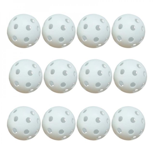 Tee2Green Airflow Practice Balls 12-pack - White