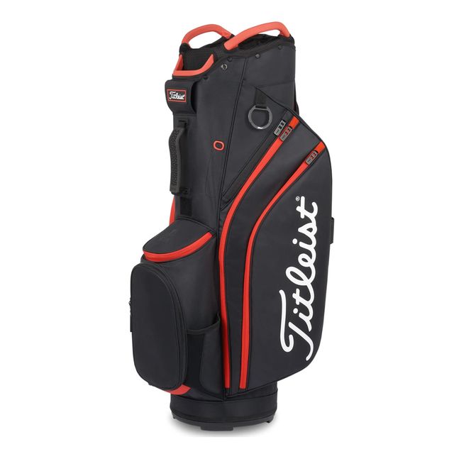 Titleist Cart 14 Bag 2022 - Black/Black/Red