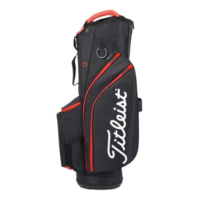 Titleist Cart 14 Bag 2022 - Black/Black/Red