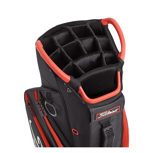 Titleist Cart 14 Bag 2022 - Black/Black/Red