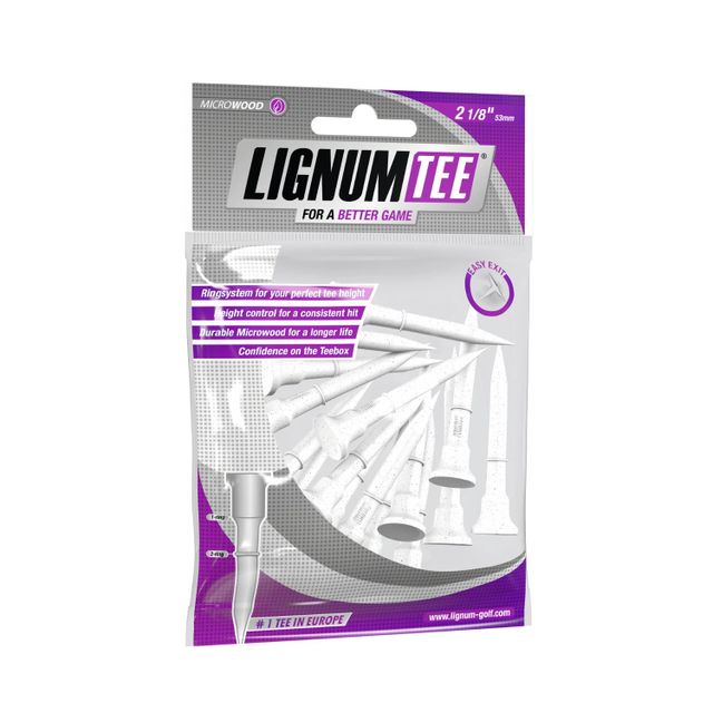 Lignum Tee 53mm White - 16-Pack