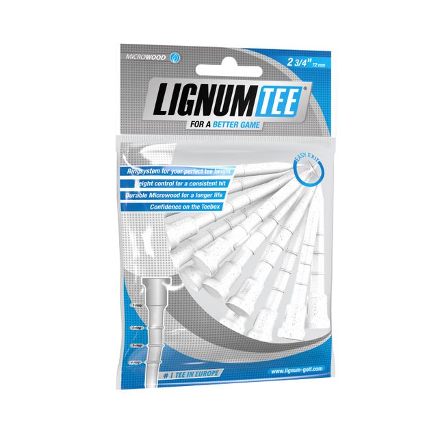 Lignum Tee 72mm White - 12-pack