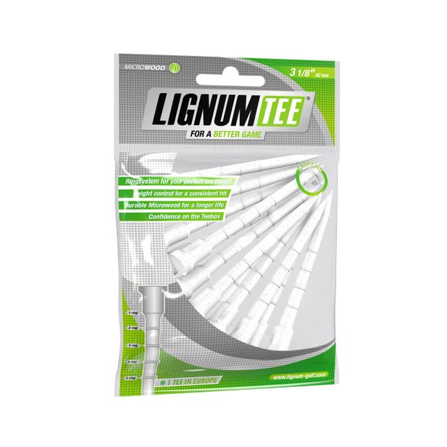 Lignum Tee 82mm White - 12-pack