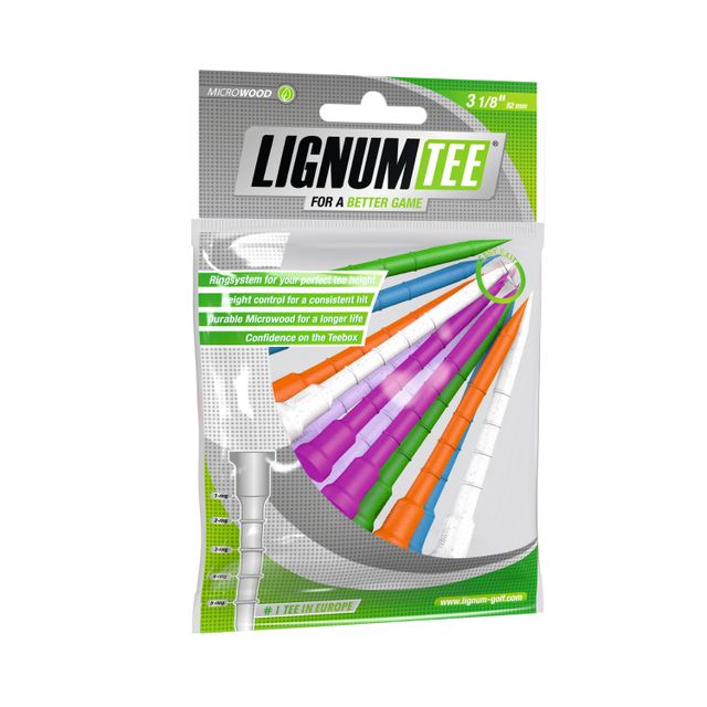 Lignum Tee 82mm Neon - 12-pack