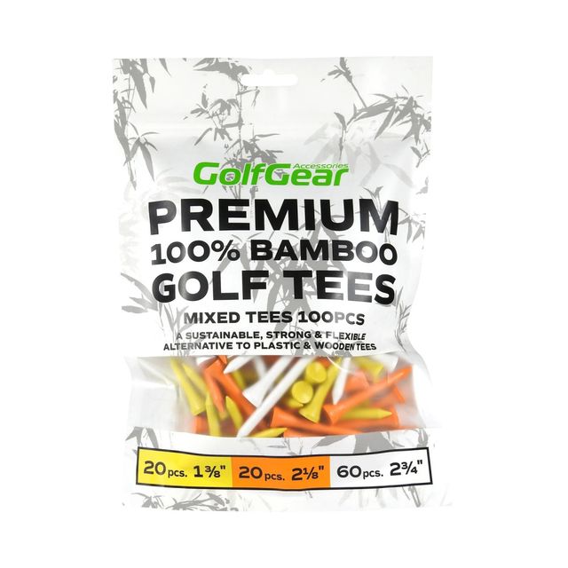 Golfgear Bamboo Tees Mix - 100 st