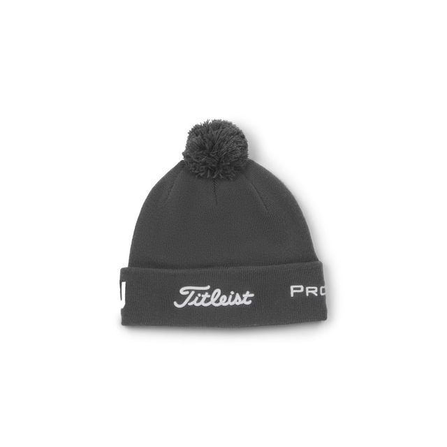 Titleist Tour Pom Pom Beanie - Charcoal/White