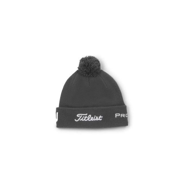 Titleist Tour Pom Pom Beanie - Charcoal/White