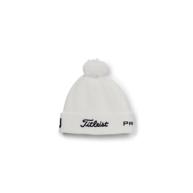 Titleist Tour Pom Pom Beanie - White/Black