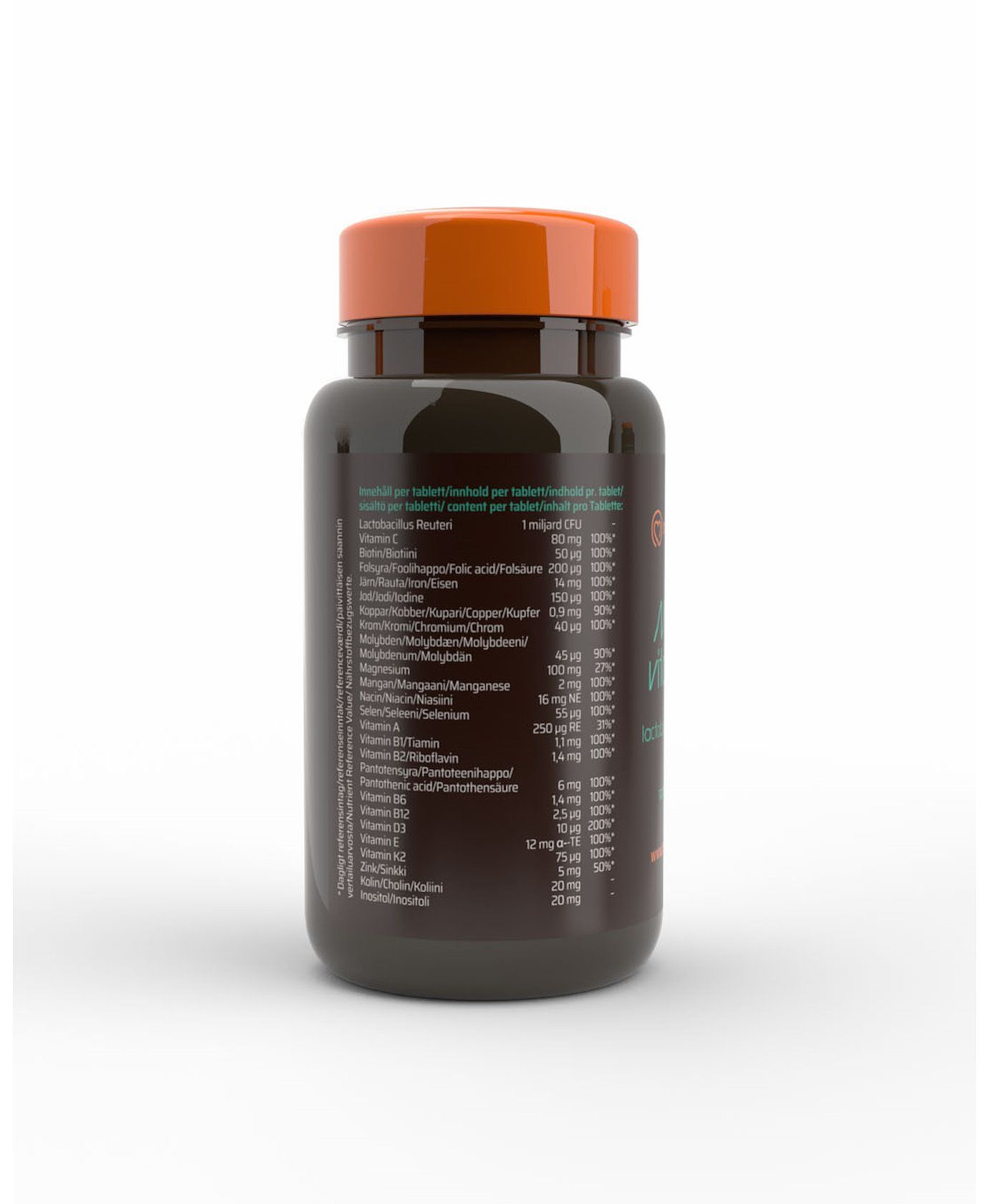 Topformula | Multivitamin + Lactobacillus Reuteri | 100 tabletter