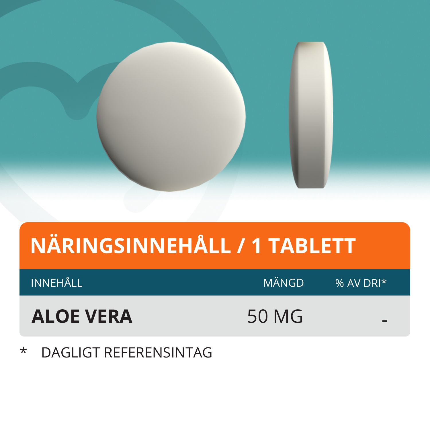 Topformula | Aloe Vera | 50 mg | 100 tabletter