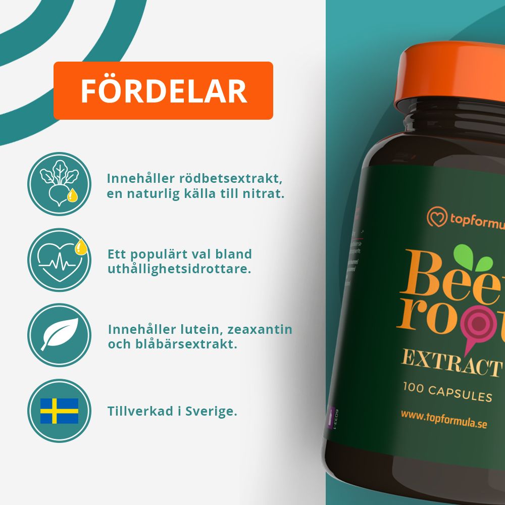 Topformula | Rödbetsextrakt | 100 kapslar