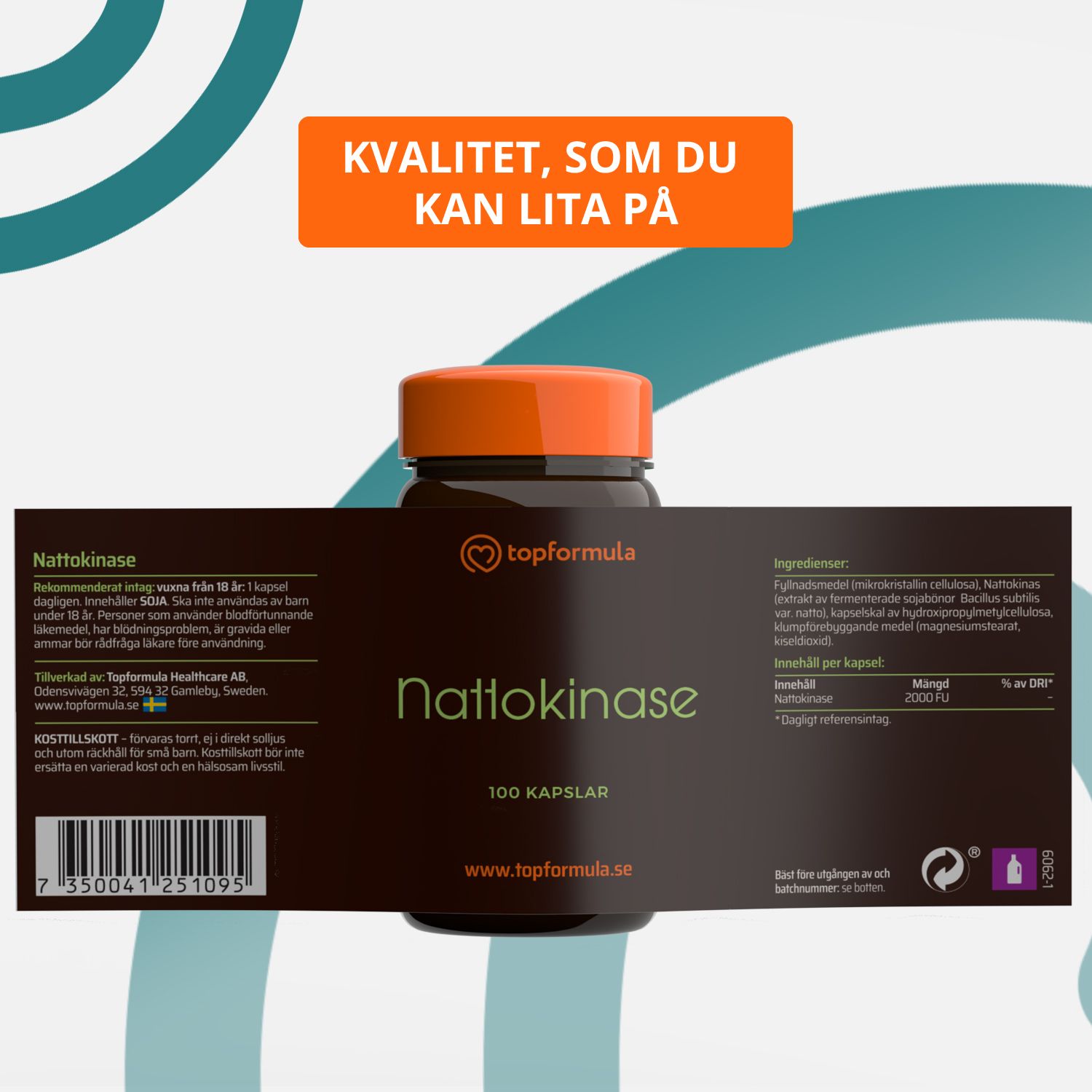 Topformula | Nattokinase | 100 kapslar