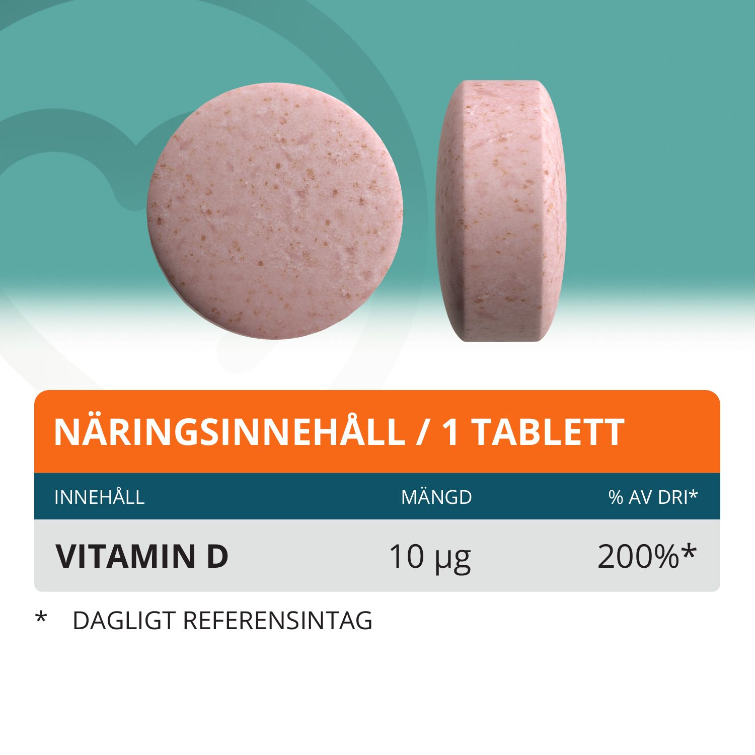 Topformula Kids | Vitamin D Tugg | 100 tabletter