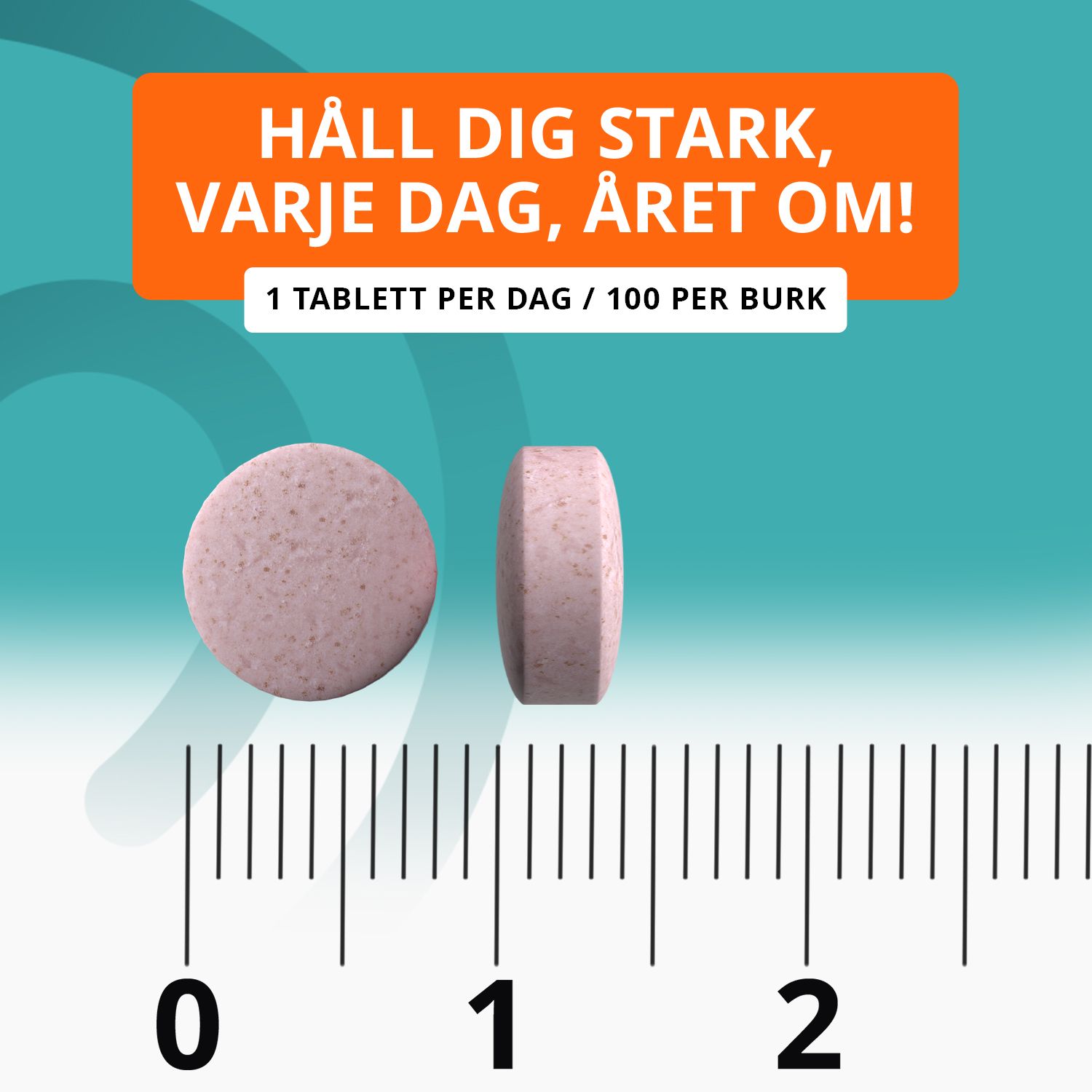 Topformula | D-Vitamin 40 µg Tugg | 100 tabletter