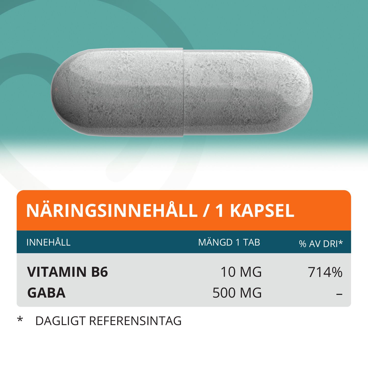 Topformula | GABA + B6 | 100 kapslar
