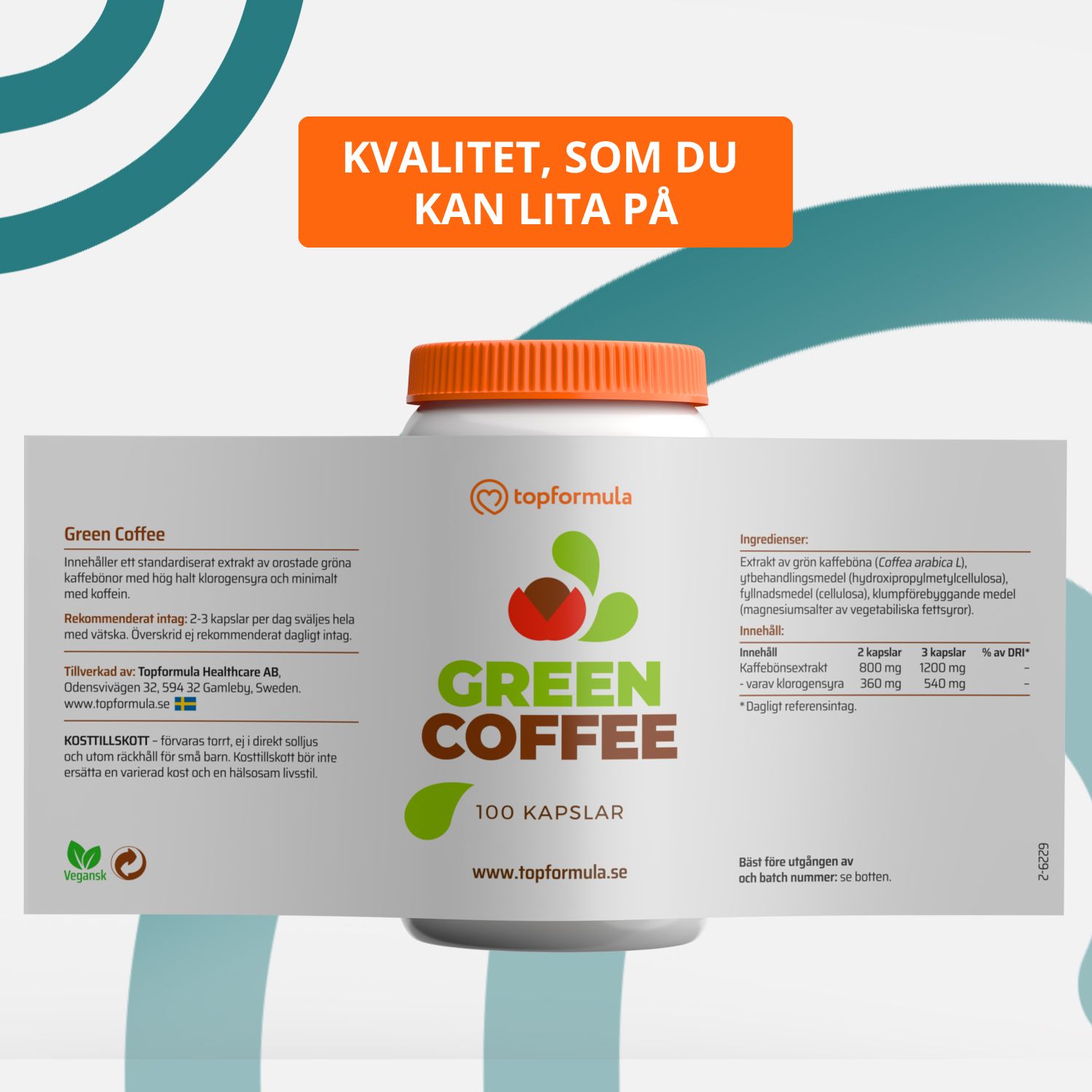 Topformula | Green Coffee | 100 kapslar