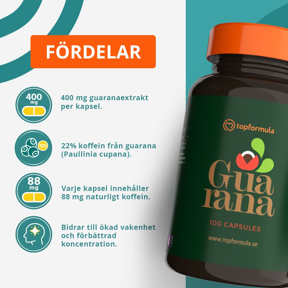 Topformula | Guarana | 100 kapslar