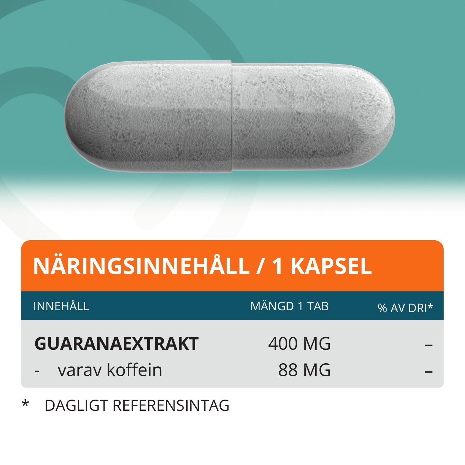 Topformula | Guarana | 100 kapslar