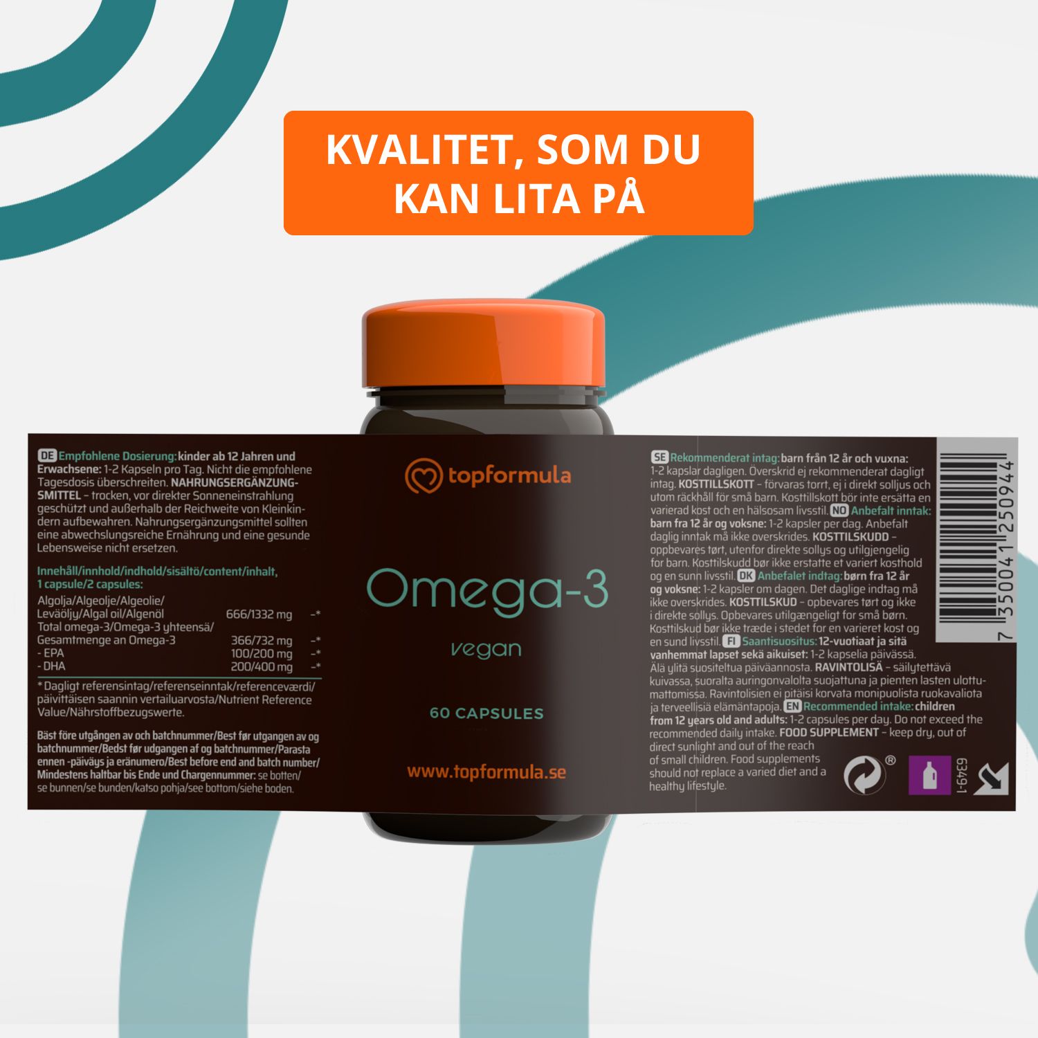 Topformula | Omega-3 Vegan | 60 kapslar