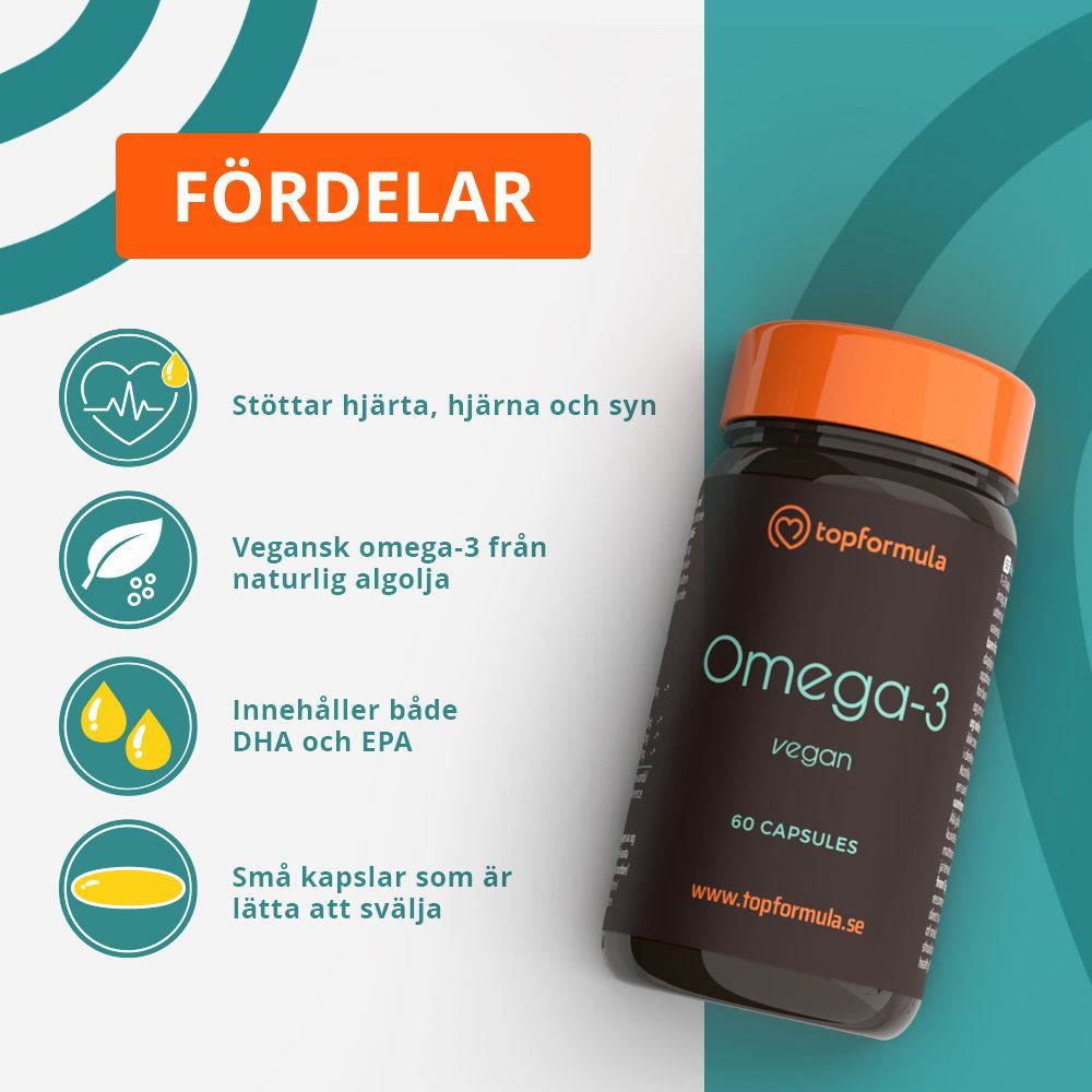 Topformula | Omega-3 Vegan | 60 kapslar