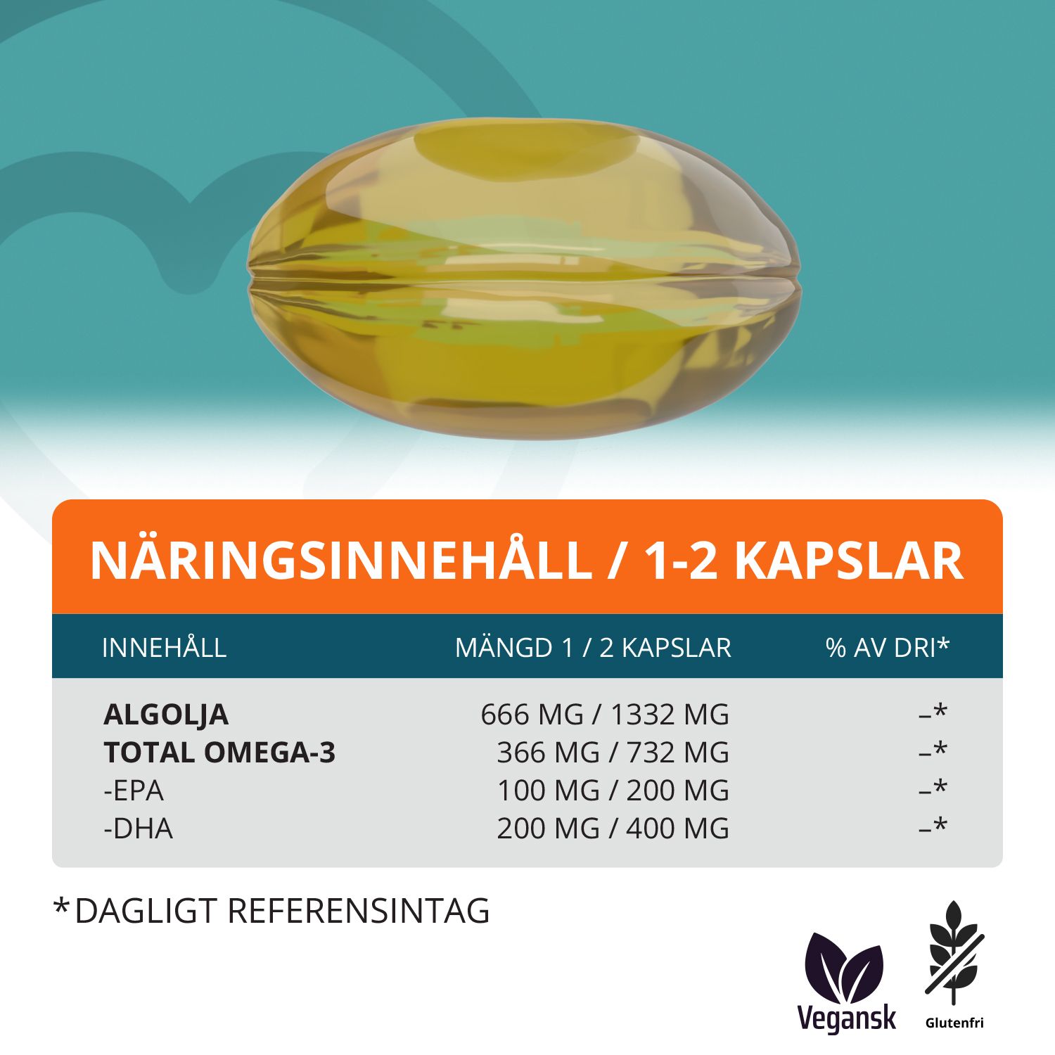Topformula | Omega-3 Vegan | 60 kapslar