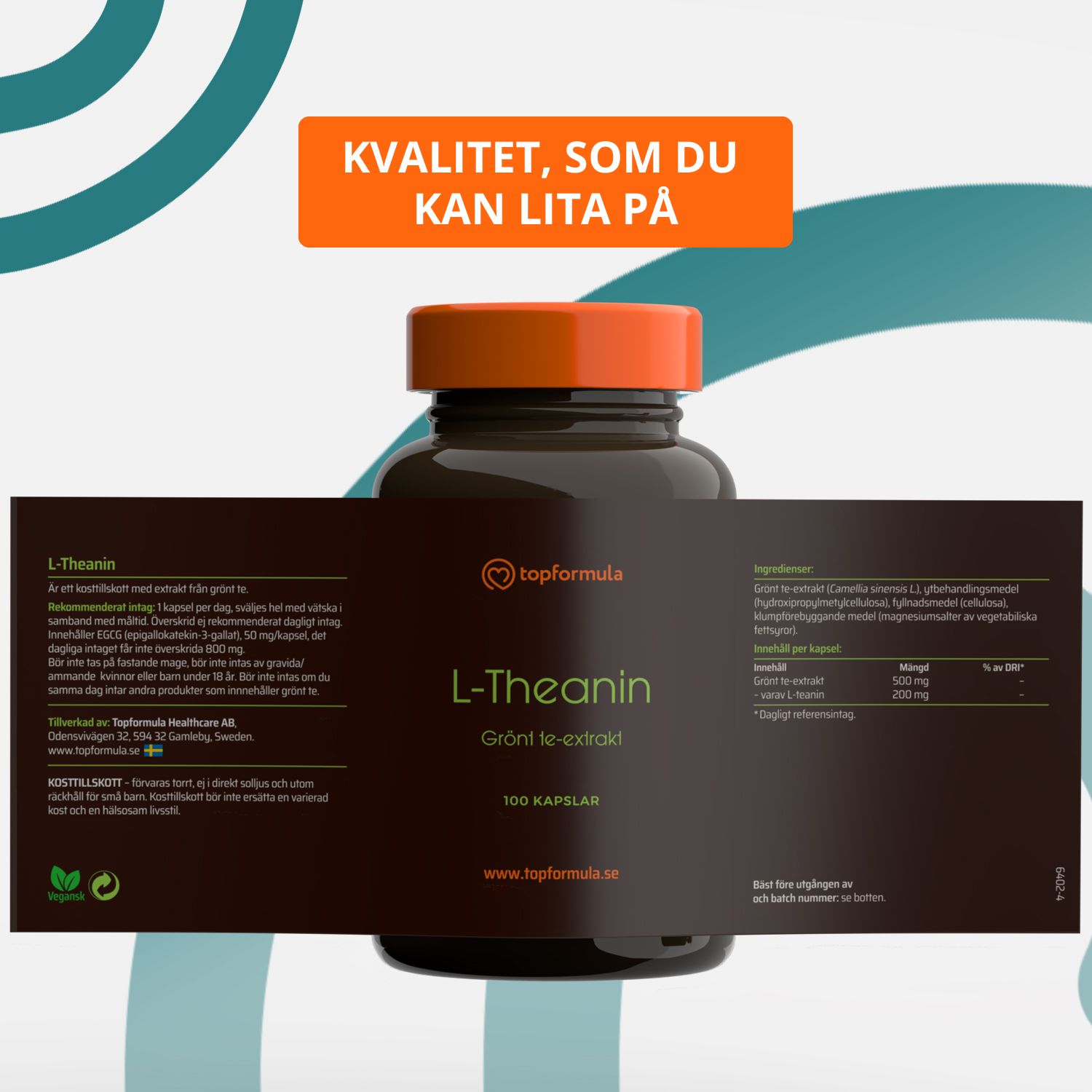 Topformula | L-Theanin | 100 kapslar