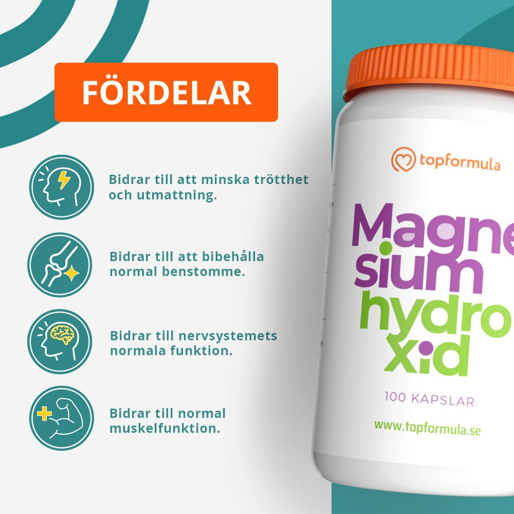 Topformula | Magnesiumhydroxid | 125 mg | 100 kapslar