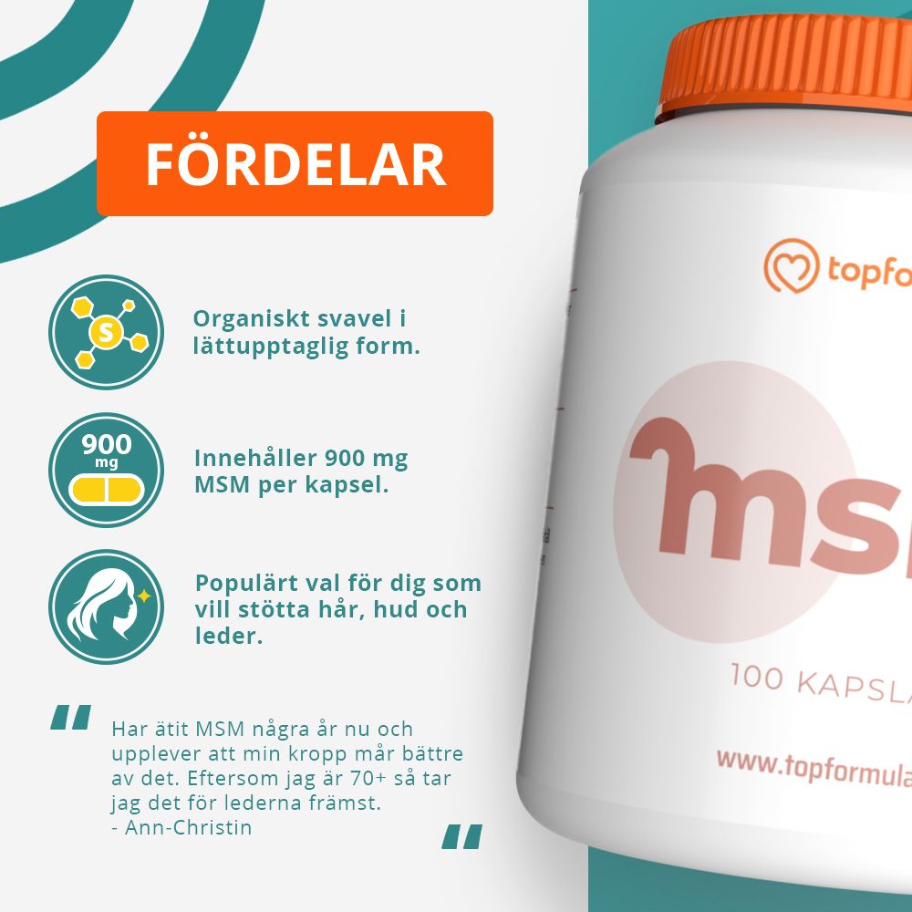 Topformula | MSM | 100 kapslar