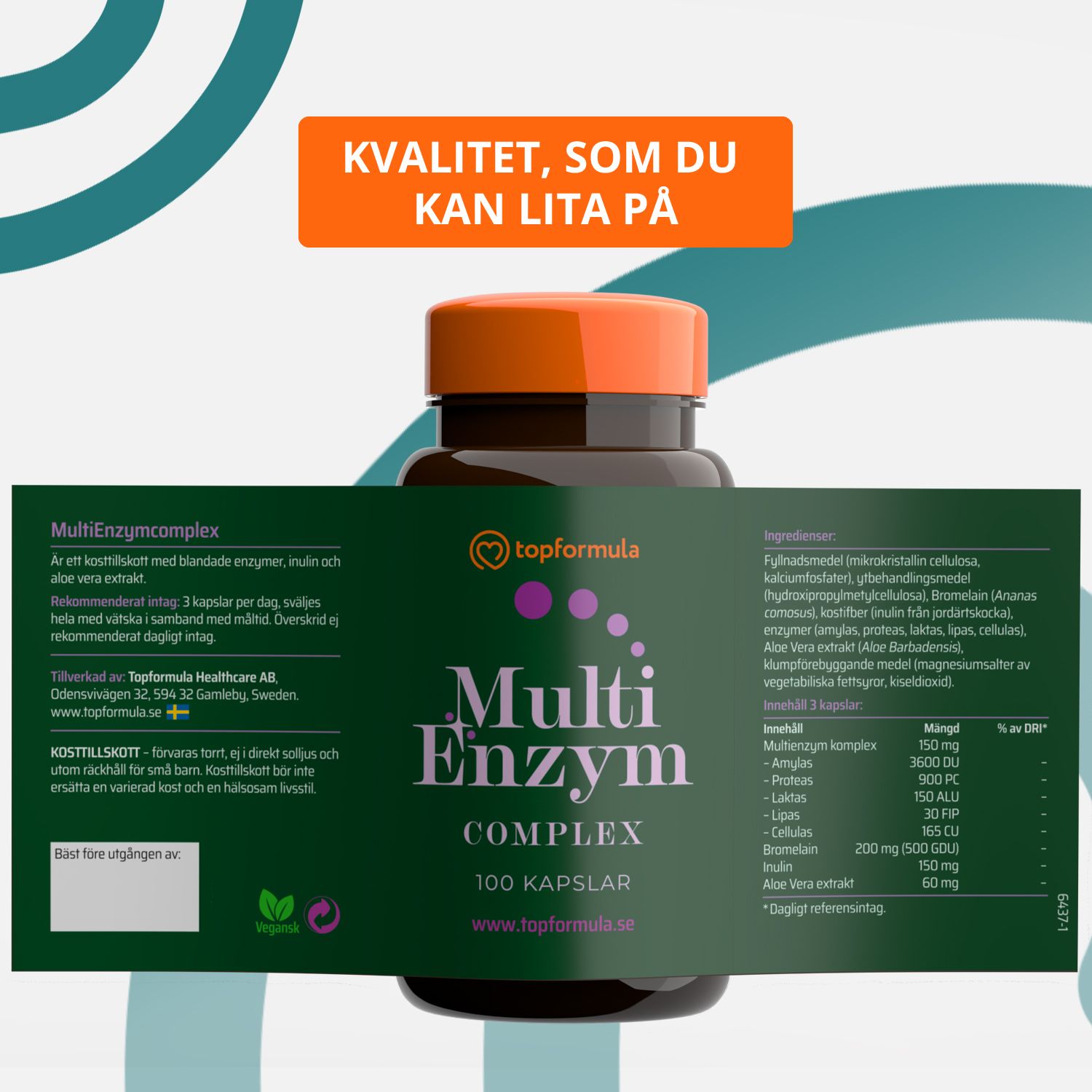 Topformula | Multienzym Complex | 100 kapslar