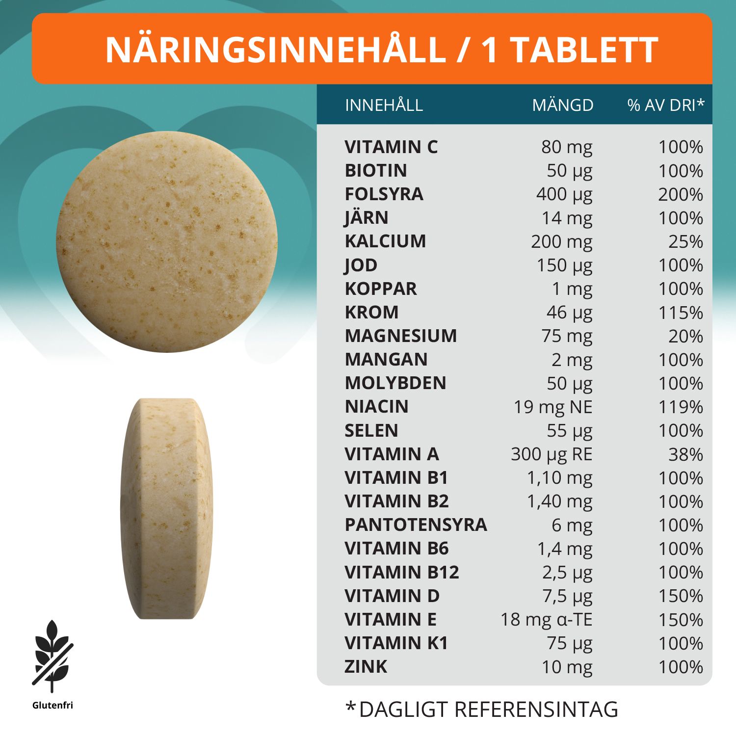 Topformula | Multivitamin och mineral Kvinna | 100 tabletter