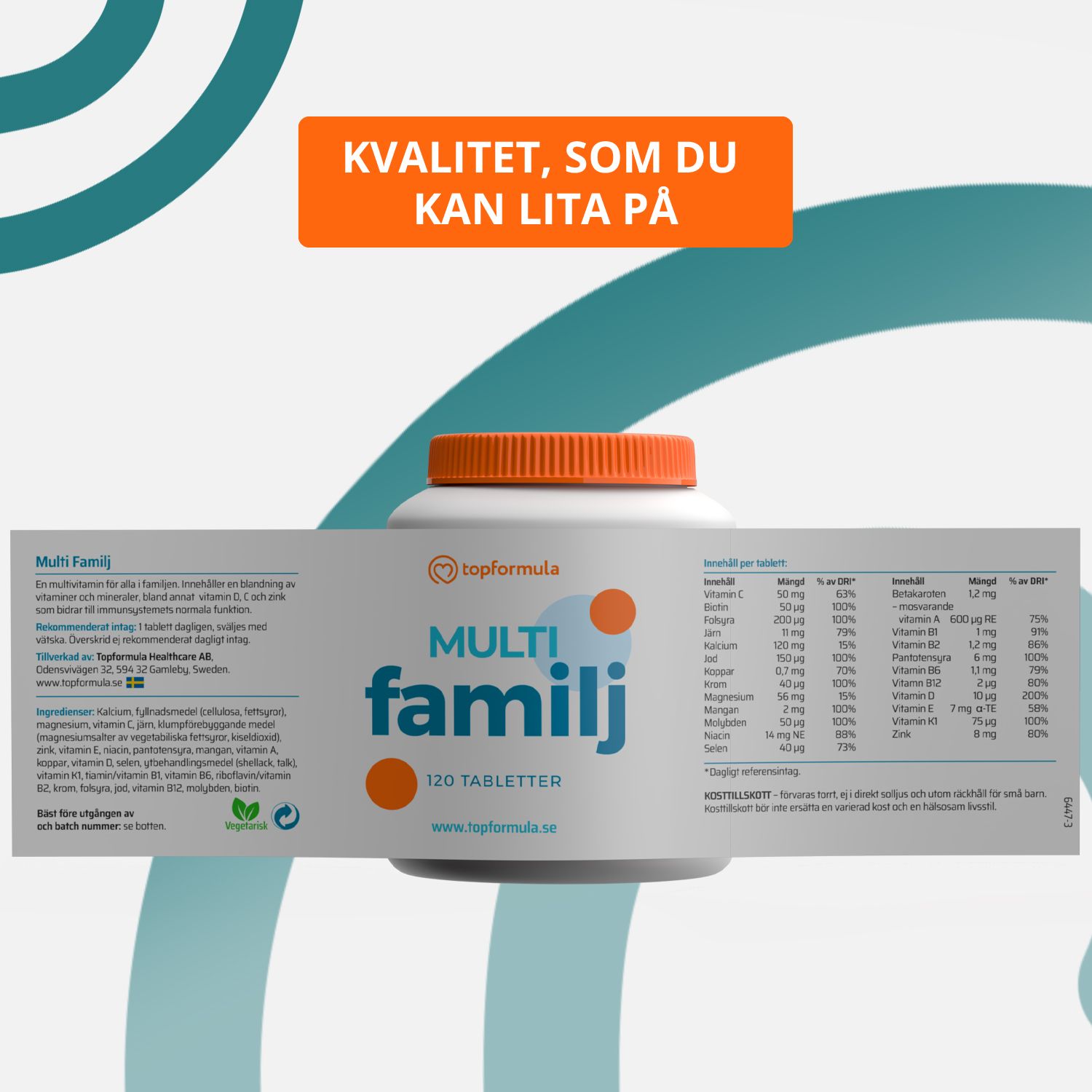 Topformula | Multi Familj | 120 tabletter