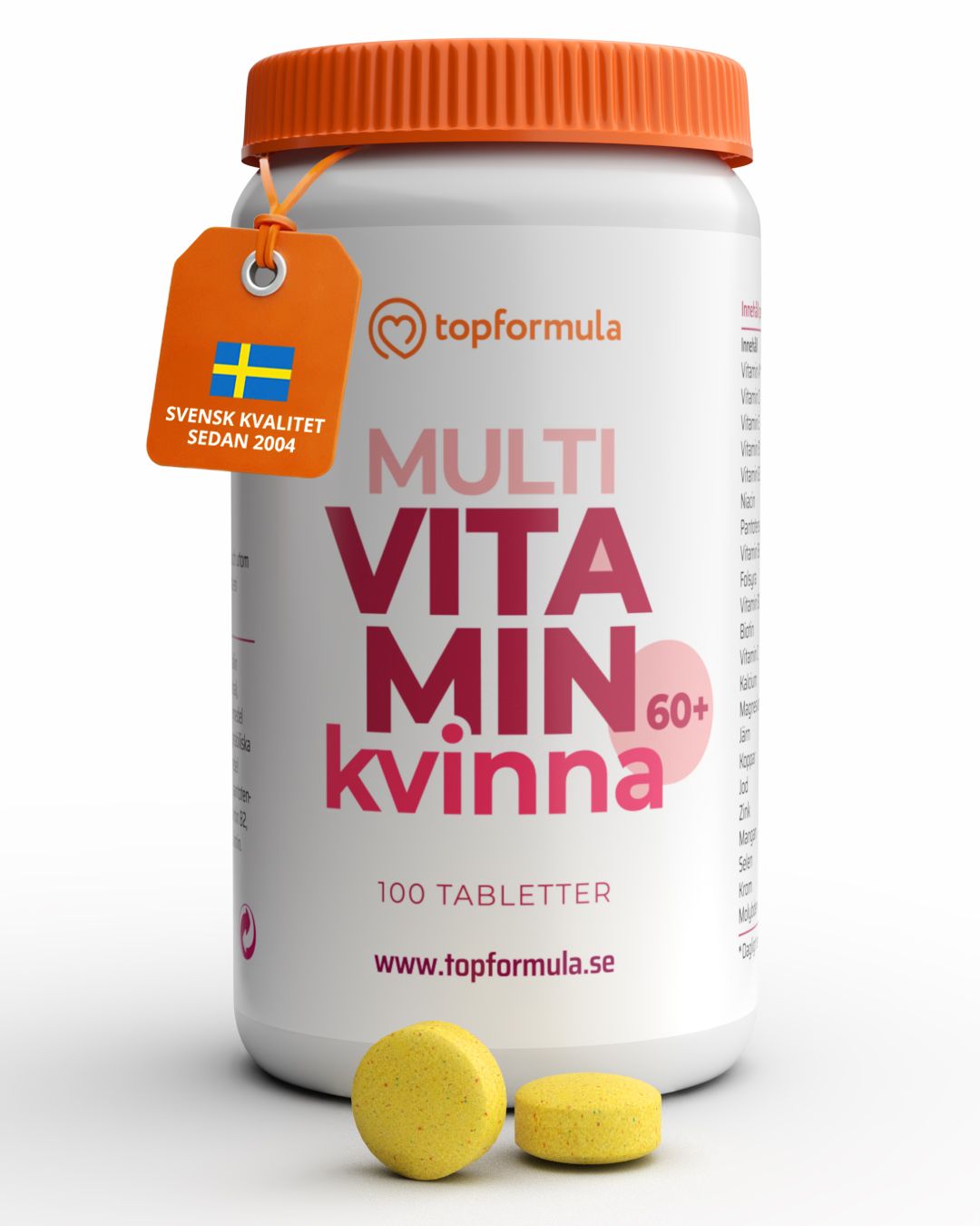 Topformula | Multivitamin och mineral Kvinna 60+ | 100 tabletter